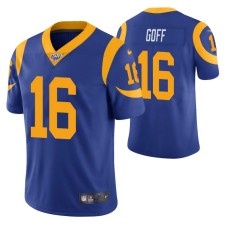 Los Angeles Rams Jared Goff Royal 100th Season Vapor Limited Jersey