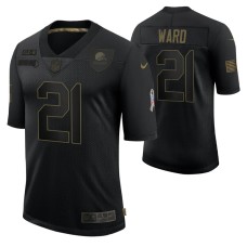 Cleveland Browns Denzel Ward #21 Black Limited 2020 Salute To Service Jersey