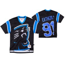 Carolina Panthers #91 Stephen Weatherly Big Face Black Jersey