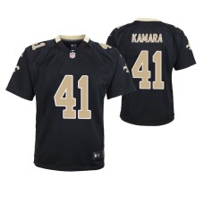 Youth New Orleans Saints #41 Alvin Kamara Black Nike Team Color Game Jersey