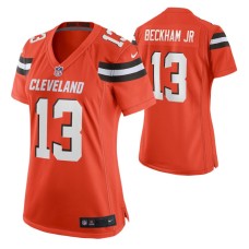 Cleveland Browns Odell Beckham Jr. Orange Game Women Jersey