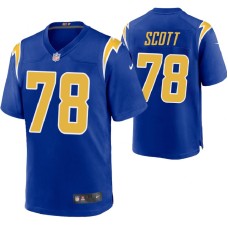 Men Los Angeles Chargers Trent Scott #78 Game Royal Alternate Jersey