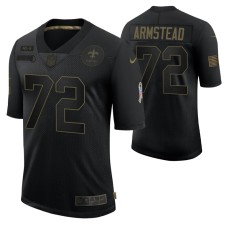 New Orleans Saints #72 Terron Armstead Black 2020 Salute To Service Limited Jersey