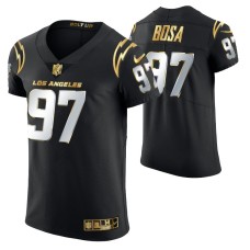 Men Los Angeles Chargers Joey Bosa Golden Edition Black Elite Jersey