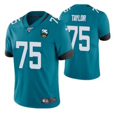 Jacksonville Jaguars Jawaan Taylor Teal 25th Anniversary Vapor Limited Men Jersey