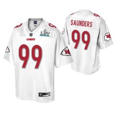 Khalen Saunders Kansas City Chiefs White Super Bowl LIV Champions Jersey Men