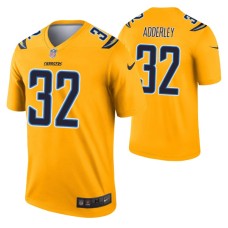 Men Nasir Adderley Los Angeles Chargers Jersey Gold Inverted Legend Edition