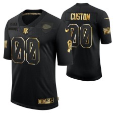 Golden Limited Black #00 Custom Kansas City Chiefs Jersey