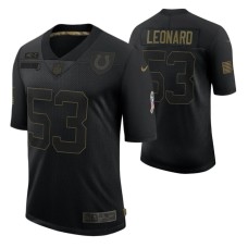 Indianapolis Colts Darius Leonard #53 Black Limited 2020 Salute To Service Jersey