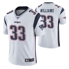 Men New England Patriots Joejuan Williams White 100th Season Vapor Limited Jersey