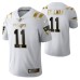 New England Patriots Julian Edelman Golden Edition White Jersey