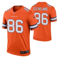 Tyrie Cleveland Denver Broncos Orange Color Rush Legend Jersey