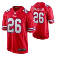 Buffalo Bills Devin Singletary #26 Game Red Alternate Jersey