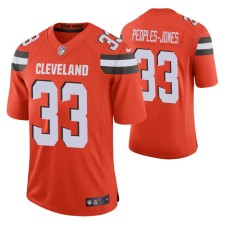 Browns Donovan Peoples-Jones 2020 NFL Draft Orange Jersey Vapor Limited