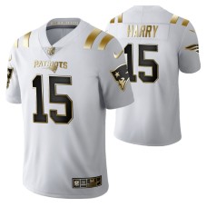 New England Patriots N'Keal Harry Golden Edition White Jersey