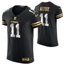 San Francisco 49ers Brandon Aiyuk #11 Golden Edition Black Elite Jersey