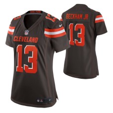 Cleveland Browns Odell Beckham Jr. Brown Game Women Jersey