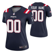 Women Custom #00 New England Patriots White Legend Jersey