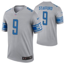 Men Matthew Stafford Detroit Lions Jersey Gray Inverted Legend Edition