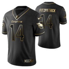 Men Miami Dolphins Ryan Fitzpatrick Black Golden Edition Vapor Untouchable Limited Jersey