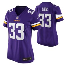 Women Minnesota Vikings Dalvin Cook #33 Game Purple Jersey