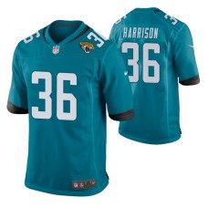 Men Jacksonville Jaguars #36 Ronnie Harrison Teal Nike Game Jersey