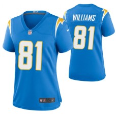 Women Los Angeles Chargers Mike Williams #81 Game Powder Blue Jersey