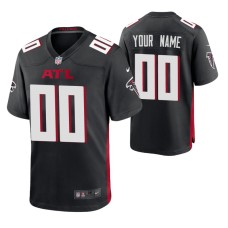 Custom Atlanta Falcons Black Game Jersey Men