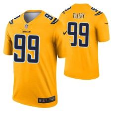 Men Jerry Tillery Los Angeles Chargers Jersey Gold Inverted Legend Edition