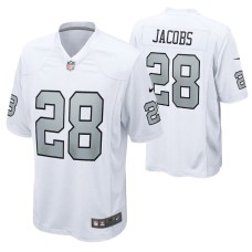 Men Las Vegas Raiders Josh Jacobs #28 Game White Alternate Jersey