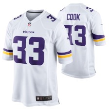 Men Minnesota Vikings Dalvin Cook #33 Game White Jersey