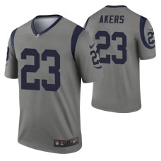 Los Angeles Rams Cam Akers Inverted Legend #23 Gray Jersey