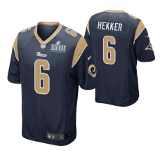 Men Los Angeles Rams Johnny Hekker Super Bowl LIII Nike Game Jersey Navy