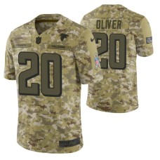 Atlanta Falcons #20 Isaiah Oliver Camo 2018 Salute to Service Jersey Men