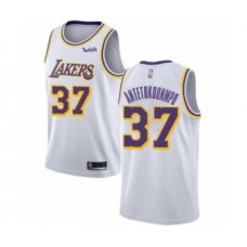 Men's Los Angeles Lakers #37 Kostas Antetokounmpo Authentic White Basketball Stitched Jersey - Association Edition