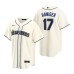 Men's Nike Seattle Mariners #17 Mitch Haniger Cream Alternate Stitched Baseball Jersey