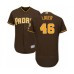 Men's San Diego Padres #46 Eric Lauer Brown Alternate Flex Base Authentic Collection Baseball Player Stitched Jersey