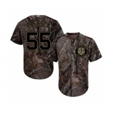 Men's Houston Astros #55 Ryan Pressly Authentic Camo Realtree Collection Flex Base Baseball Jersey