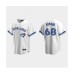 Men's Jordan Romano Blue Jays #68 White Cooperstown Collection Stitched Jersey