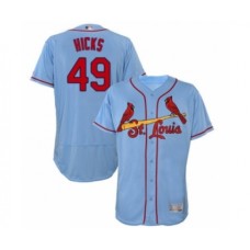 Men's St. Louis Cardinals #49 Jordan Hicks Light Blue Alternate Flex Base Authentic Collection Baseball Player Stitched Jersey