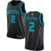 Men's Nike Jordan Charlotte Hornets #2 Marvin Williams Swingman Black NBA Jersey - 2018 19 City Edition