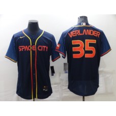 Men's Houston Astros #35 Justin Verlander Nike Navy 2022 City Connect Player Stitched Jersey