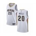 Men's New Orleans Pelicans #20 Nicolo Melli Authentic White Basketball Stitched Jersey - Association Edition