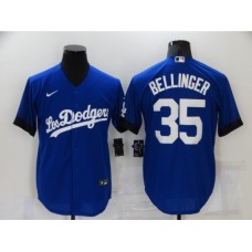 Men's Nike Los Angeles Dodgers #35 Cody Bellinger Blue Game City Player Stitched Jersey