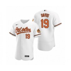 Men's Baltimore Orioles #19 Chris Davis Nike White Authentic 2020 Home Stitched Jersey