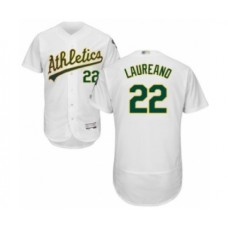 Men's Oakland Athletics #22 Ramon Laureano White Home Flex Base Authentic Collection Baseball Player Stitched Jersey