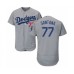 Men's Los Angeles Dodgers #77 Dennis Santana Gray Alternate Flex Base Authentic Collection Baseball Player Stitched Jersey