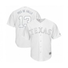 Men's Texas Rangers #13 Joey Gallo Pico de Gallo Authentic White 2019 Players Weekend Baseball Jersey