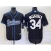 Men's Los Angeles Dodgers #34 Fernando Valenzuela Black Cool Base Stitched Baseball Jersey