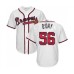 Men's Atlanta Braves #56 Darren O Day Authentic White Team Logo Fashion Cool Base Baseball Jersey